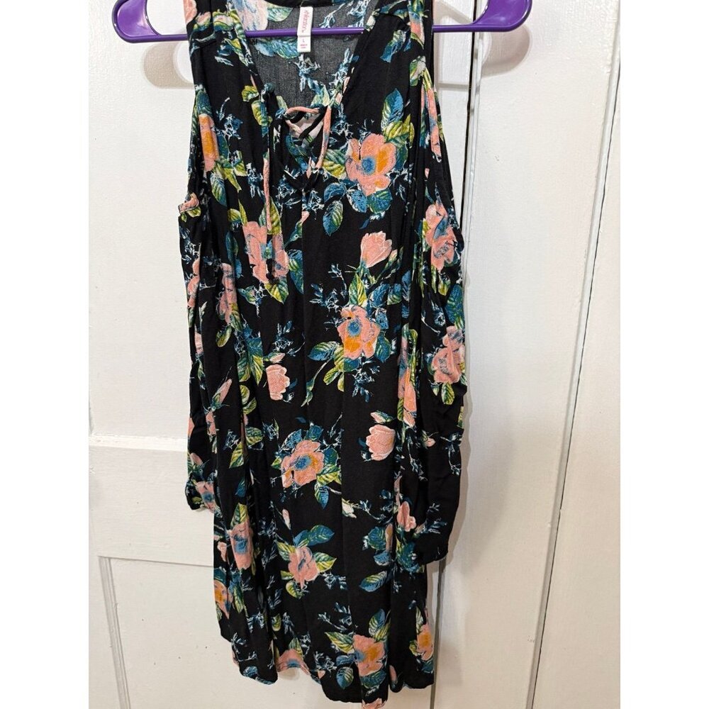 Xhilaration women size, large floral long sleeve dress - Picture 2 of 9